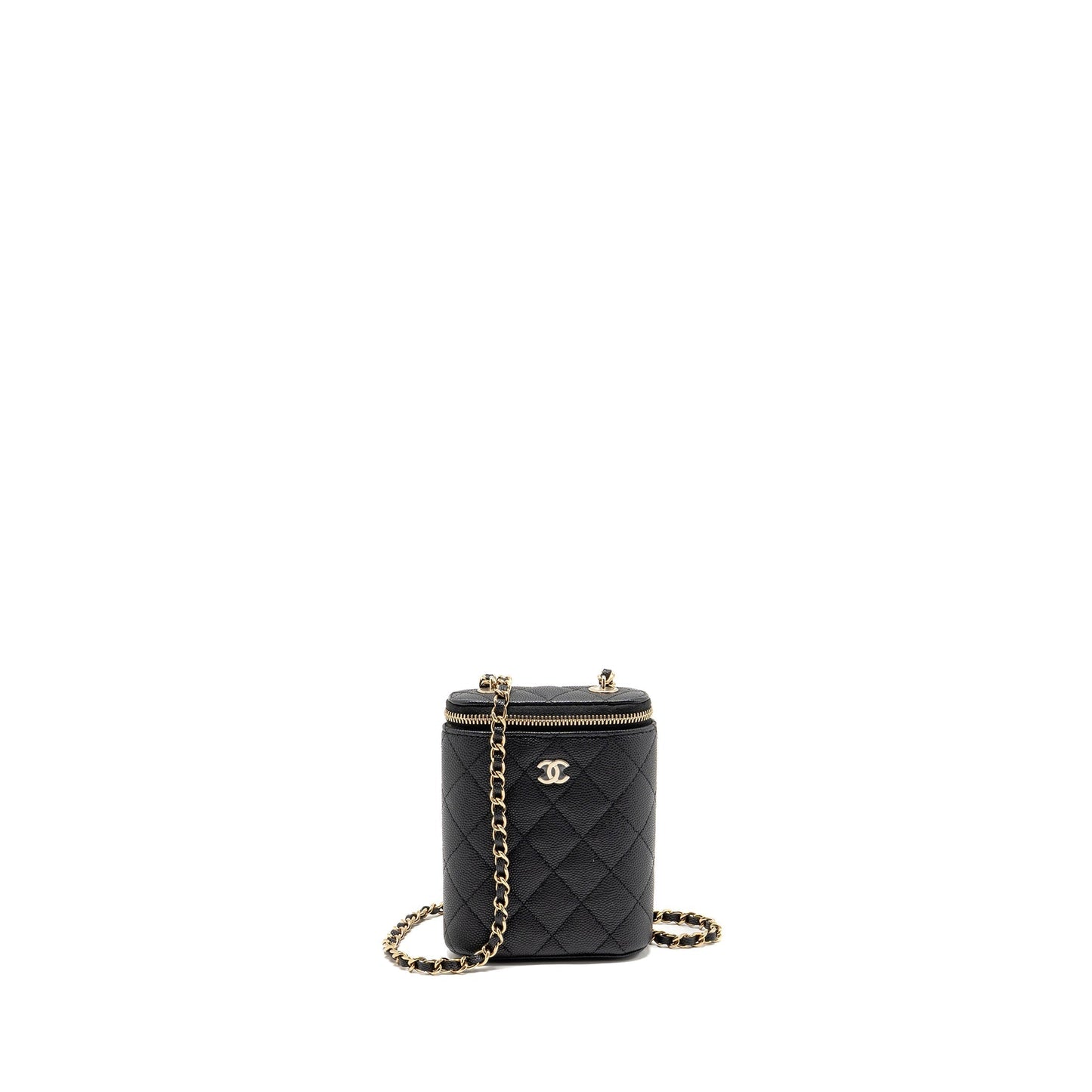 Chanel Vanity Caviar LGHW microchip Black Mini Bag Black Lghwmicrochip