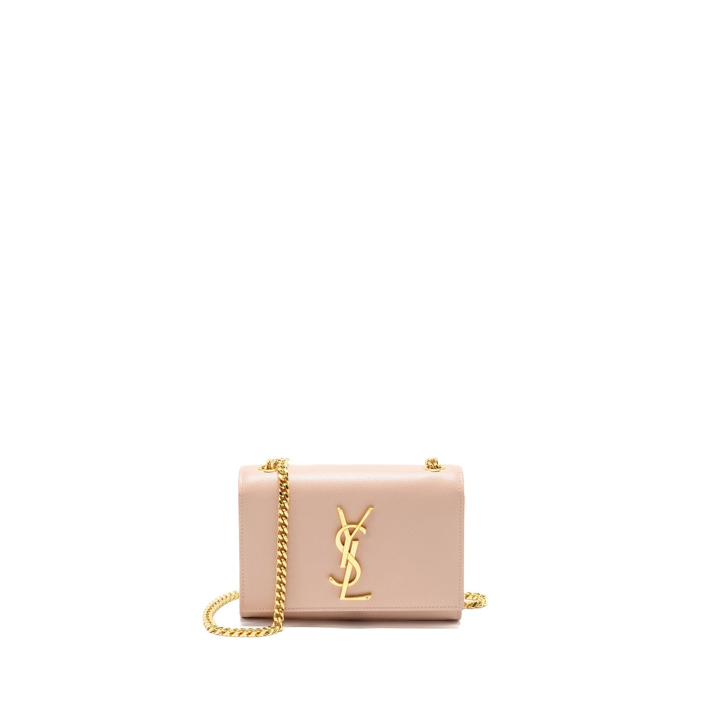YSL Saint Laurent Purse Calfskin Pale Shoulder Bag Pink Mini