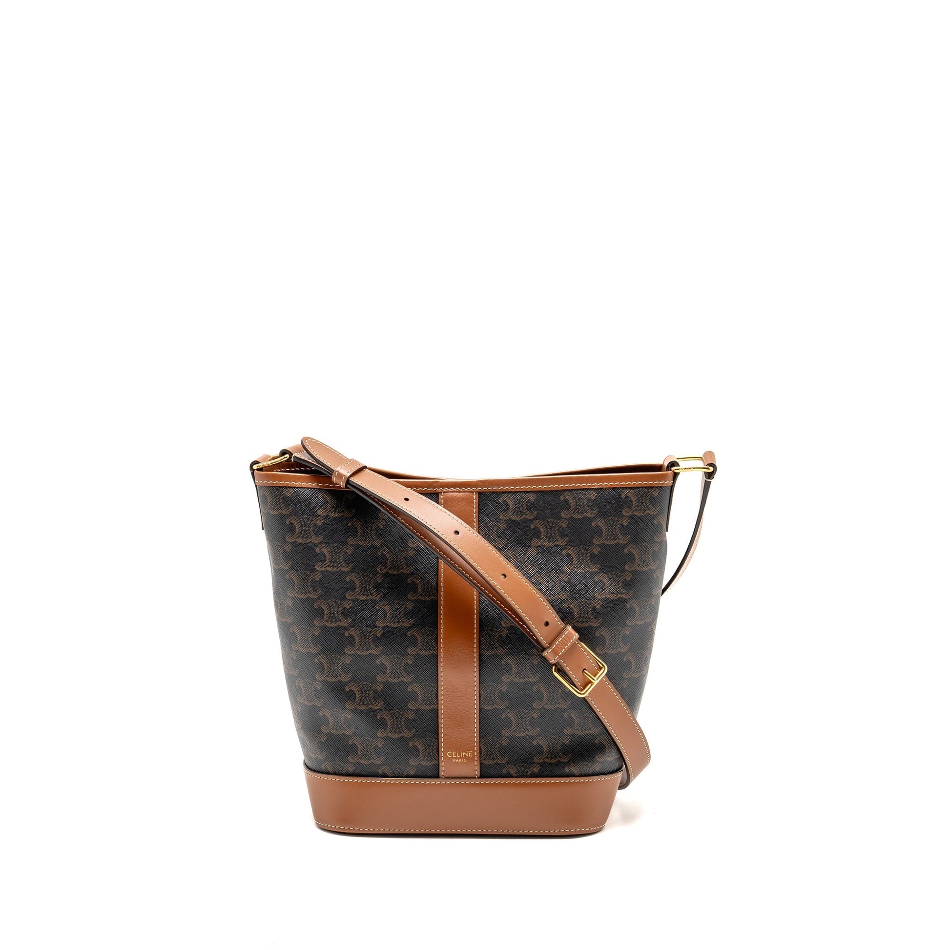 Bucket Purse Triomphe Handbag Leather Canvas Bucket Bag