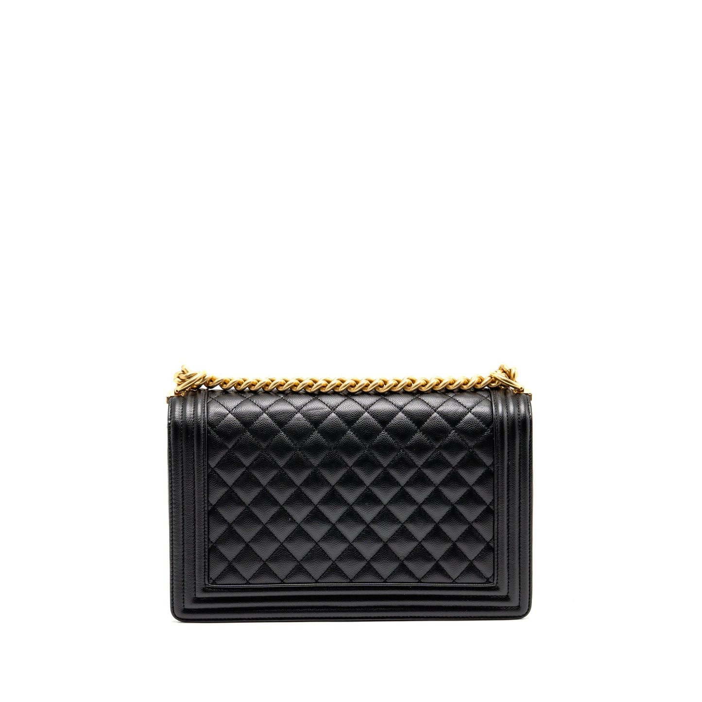 Chanel New boy Caviar GHW Microchip Black Handbag