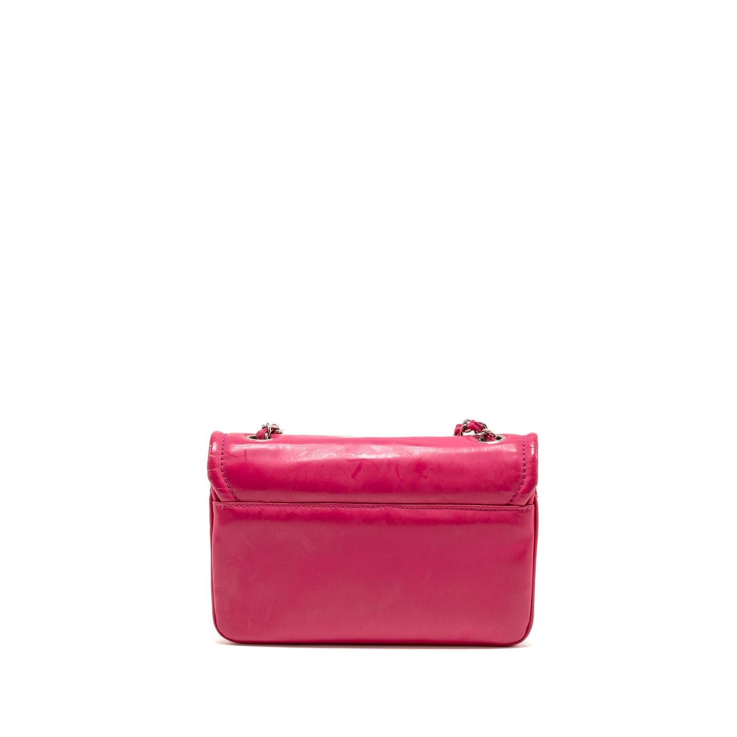 Chanel Vinyl Flap SHW Pink Small Leather Shoulder Bag