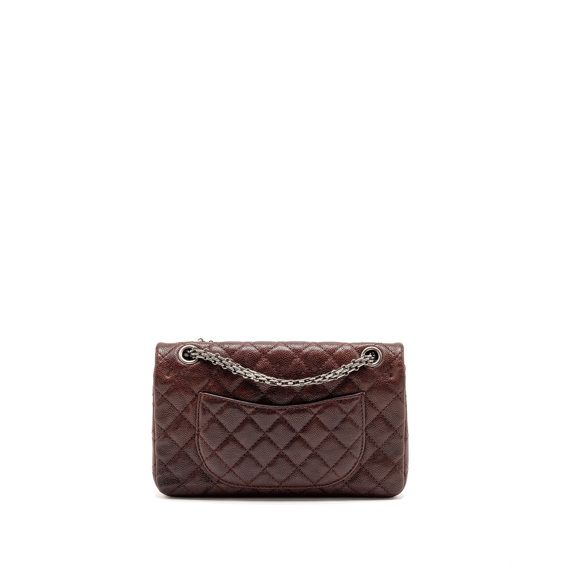 Chanel 2.55 Reissue Double Flap Shiny Grained Red Small Shoulder Bag