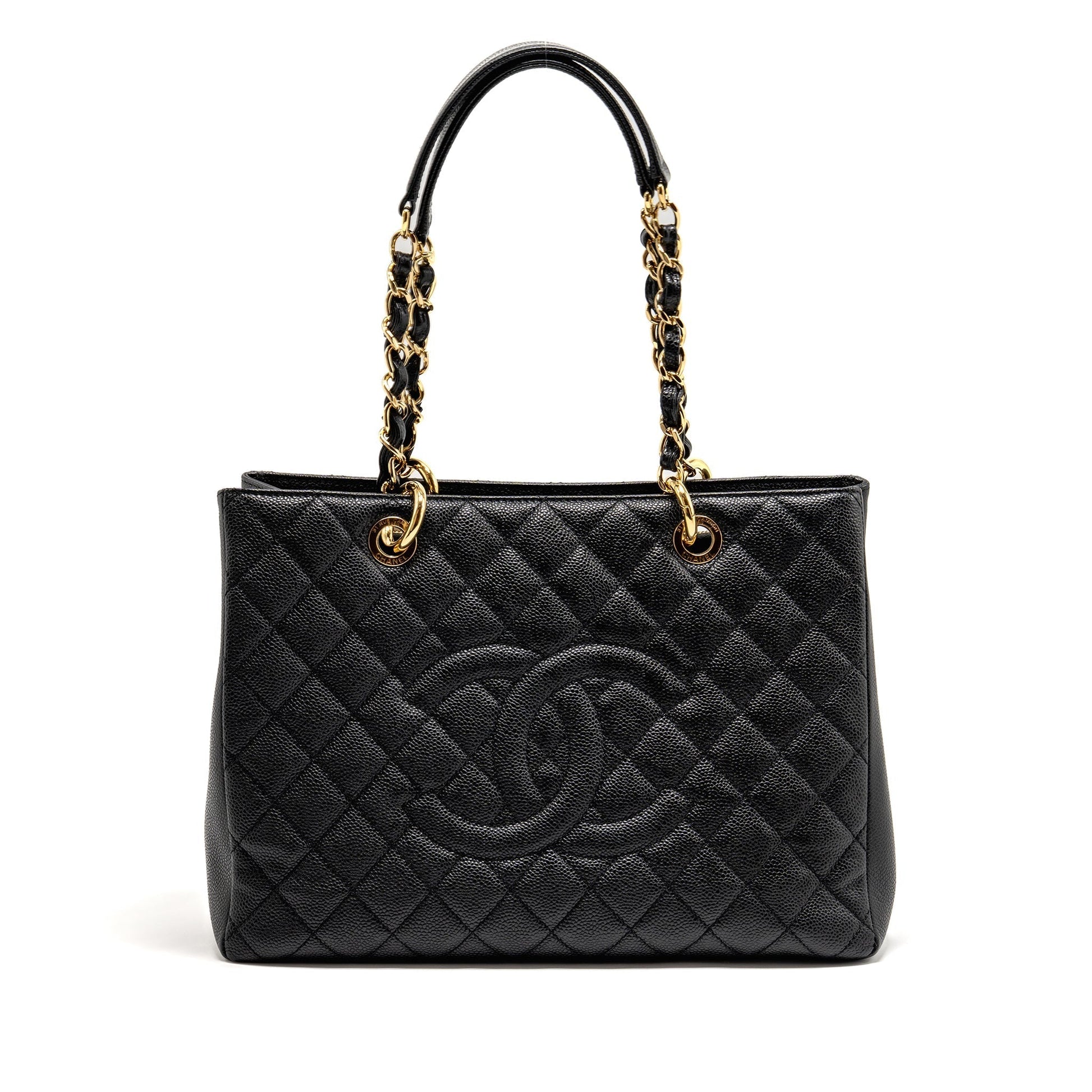 Chanel Grand Shopping Caviar GHW Black Tote Bag Ghw 10