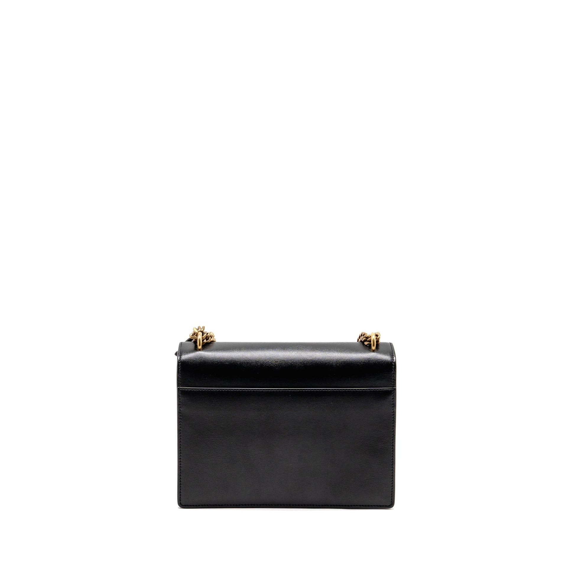 YSL Saint Laurent Sunset Purse Smooth Travel Bag Leather Black