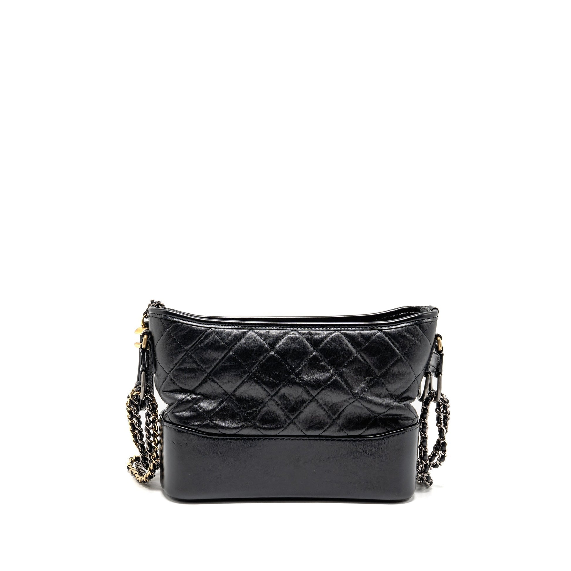 Chanel New Gabrielle Hobo Top Handle Calfskin Multicolour Black Shoulder Bag