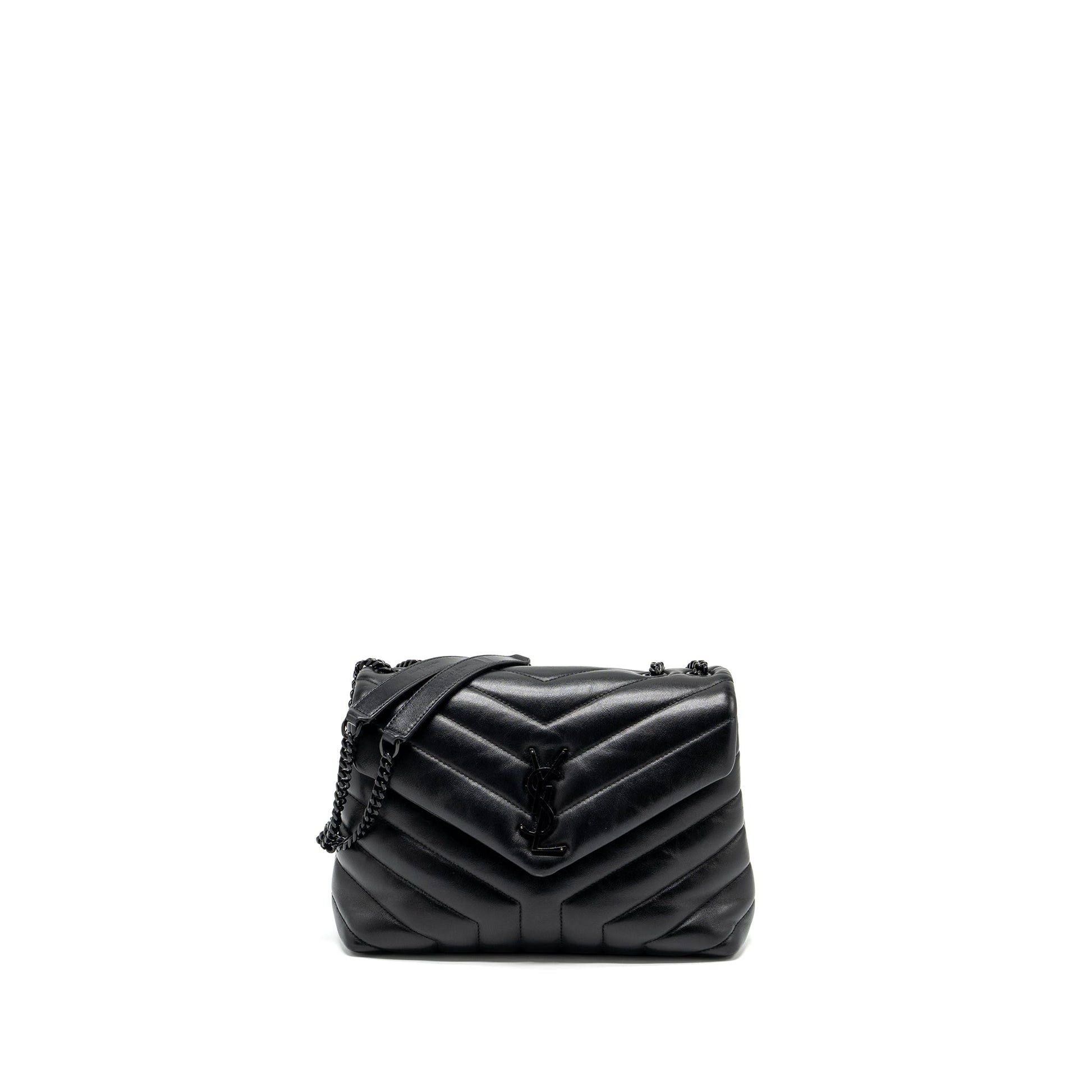 YSL Saint Laurent Loulou Purse Calfskin So Travel Bag Black Small