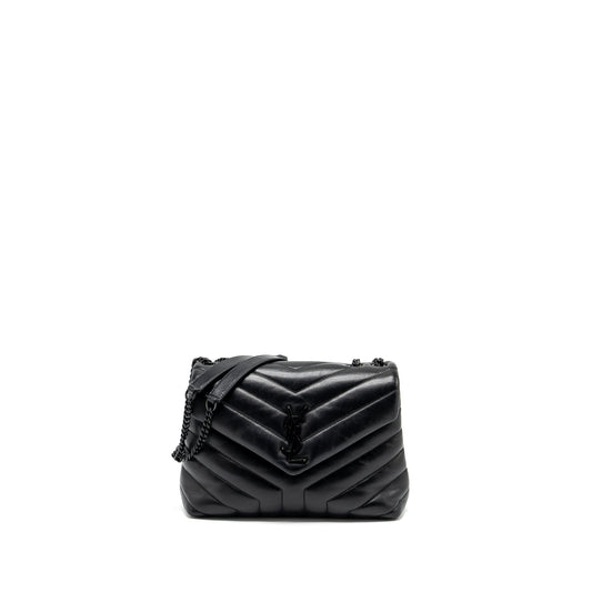 YSL Saint Laurent Loulou Purse Calfskin So Travel Bag Black Small