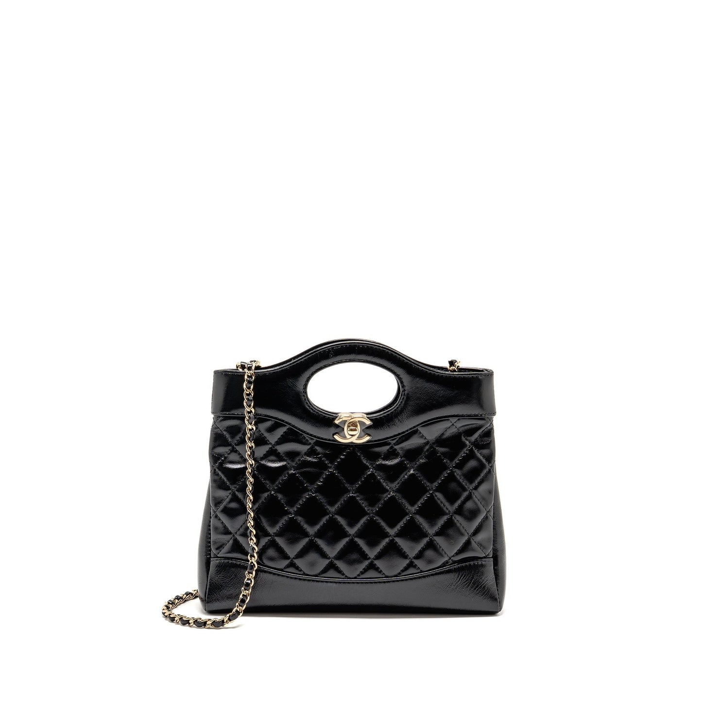 Chanel 31 Shiny Calfskin LGHW Microchip Black Mini Bag Microchip 2