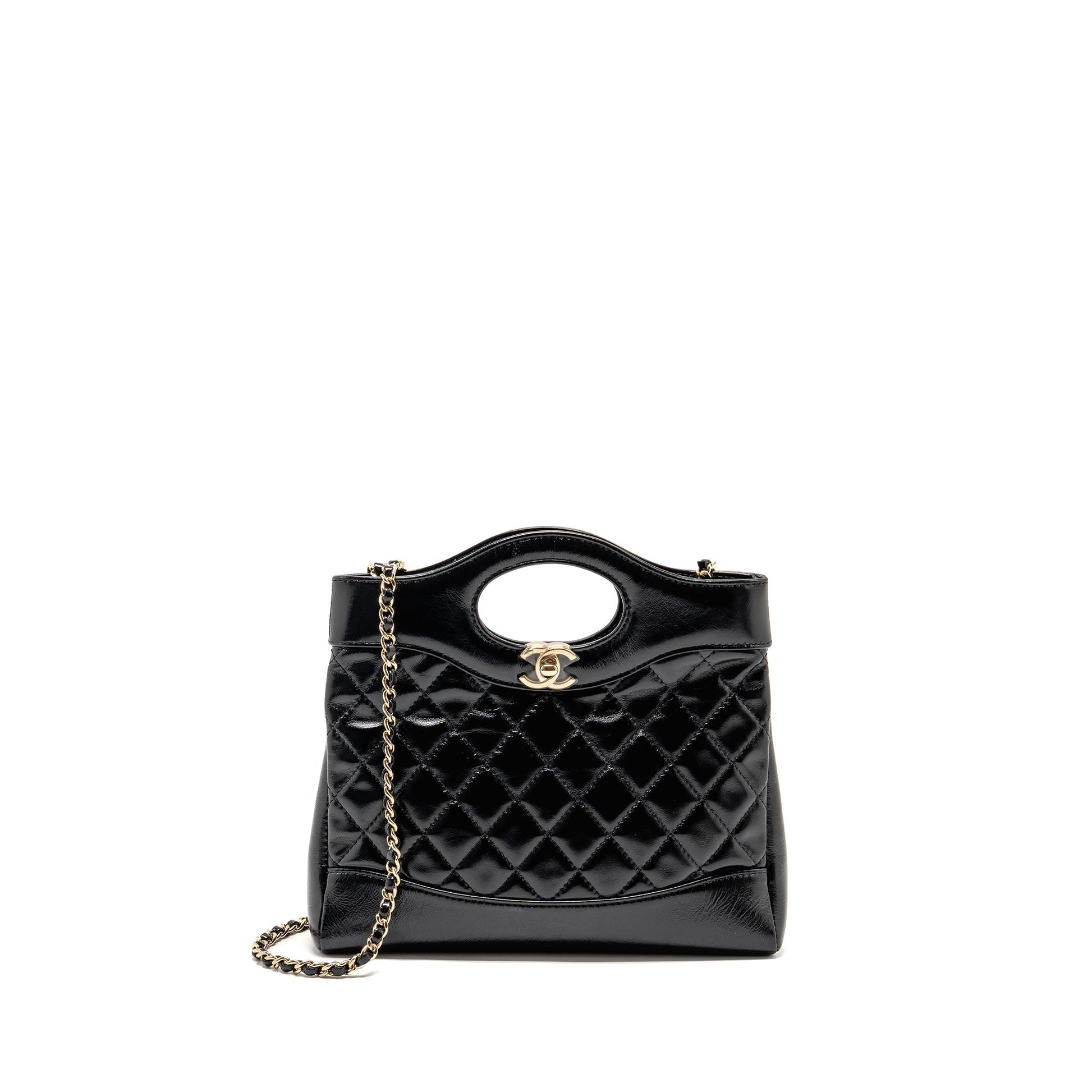 Chanel 31 Shiny Calfskin LGHW Microchip Black Mini Bag Microchip 2