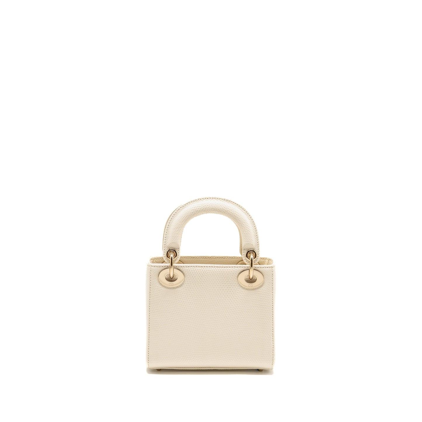 Dior Lady Lizard Handbag White Mini Travel Bag