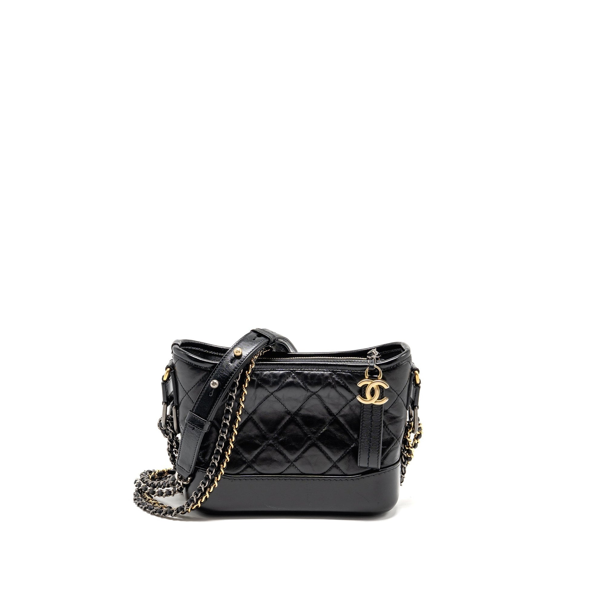 Chanel Gabrielle Hobo Aged Calfskin Hardware Multicolour Black Small Shoulder Bag Hardware 6