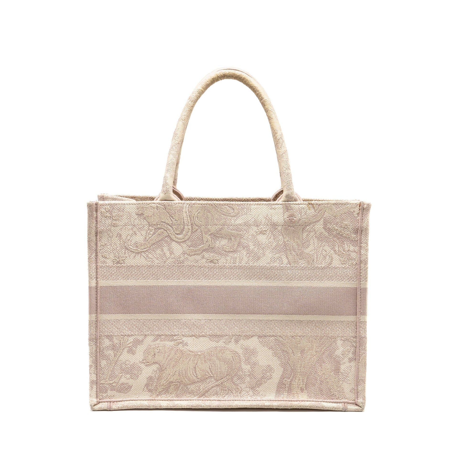 Dior Book Tote Toile De Jouy Embroidery Handbag Pink Medium Tote Bag