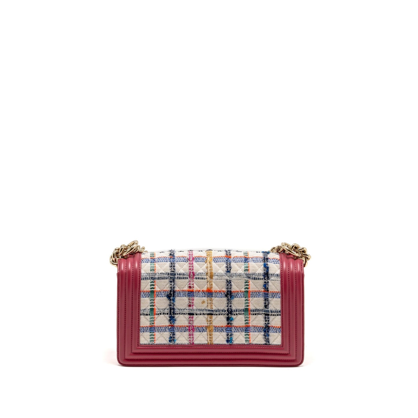 Chanel Boy fabric LGHW Pink Leather Handbag