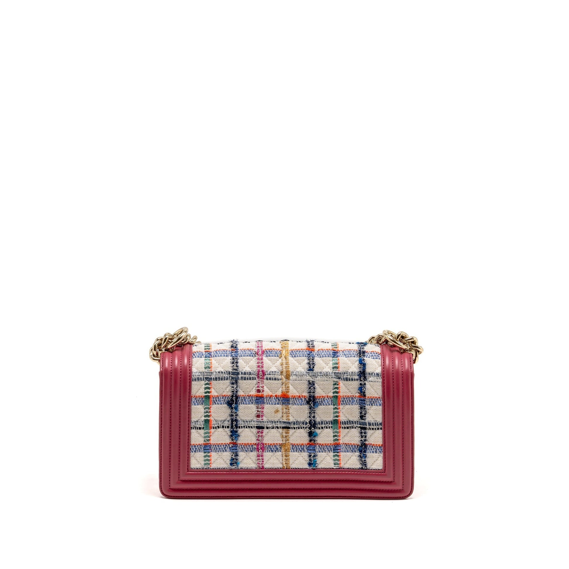 Chanel Boy fabric LGHW Pink Leather Handbag