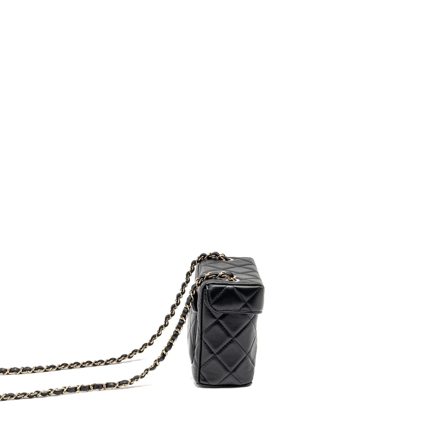 Chanel flap vanity lambskin LGWH microchip Black Handbag