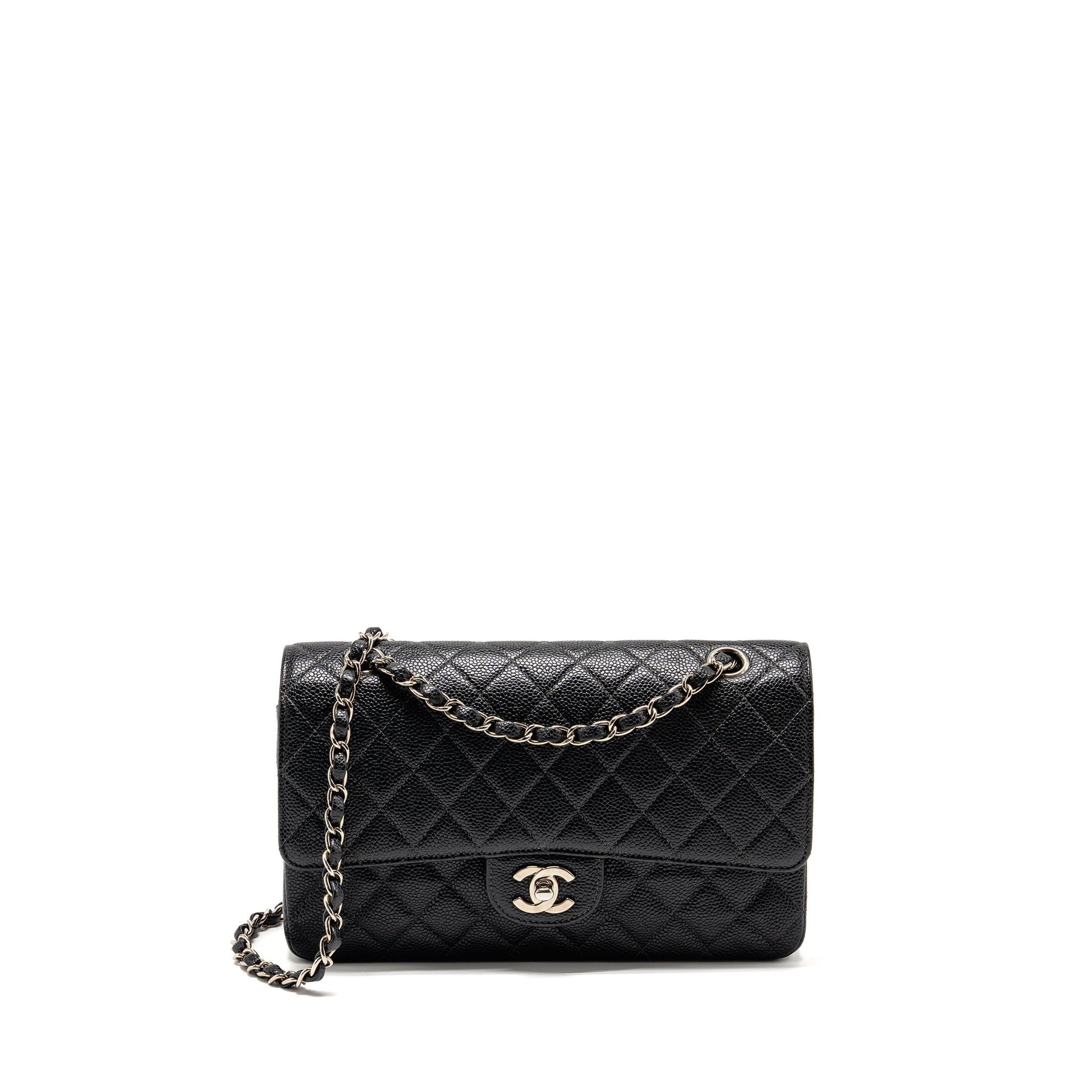 Chanel Classic Double Flap Caviar SHW Black Shoulder Bag Shw 9