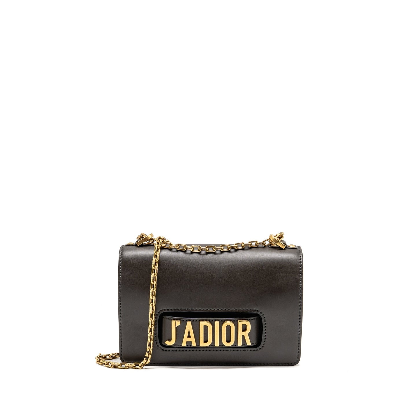 Dior JâA Purse With Calfskin Dark Handbag Brown Chain Travel Bag