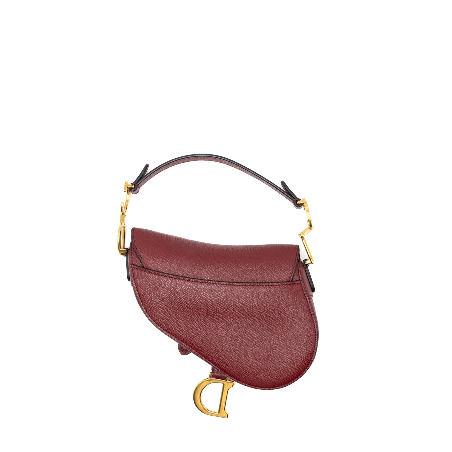 Dior Saddle Purse Grained Calfskin Handbag Red Mini Travel Bag