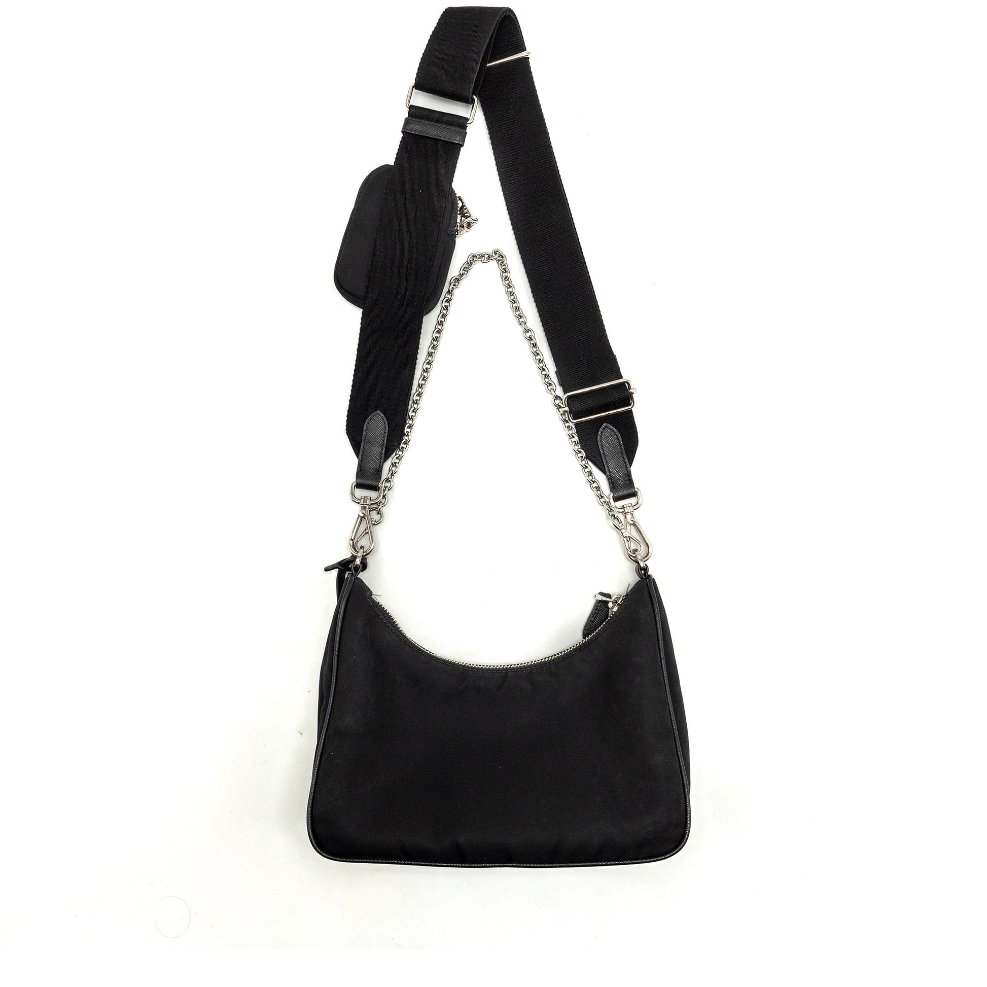 Prada Re Edtion Purse Handbag Nylon Black Travel Bag