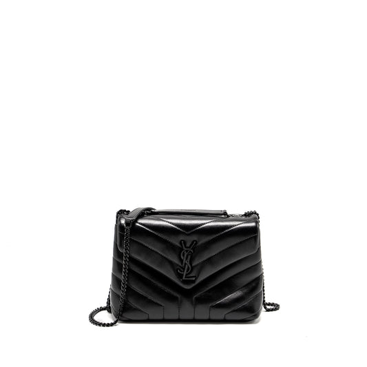 YSL Saint Laurent Loulou Purse Calfskin Black Small Travel Bag