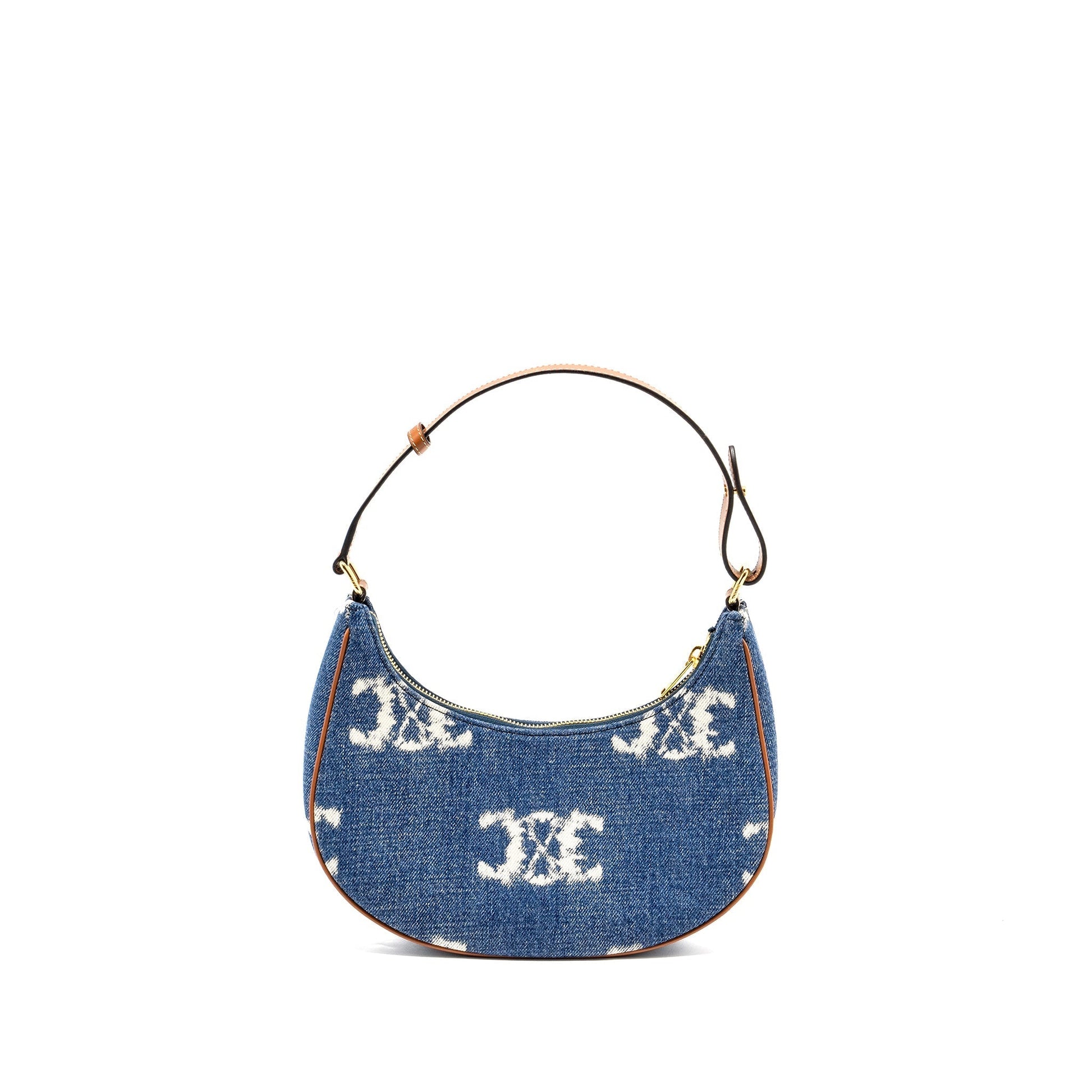 Celine Ava Purse With Triomphe Navy Handbag Denim Tan Travel Bag