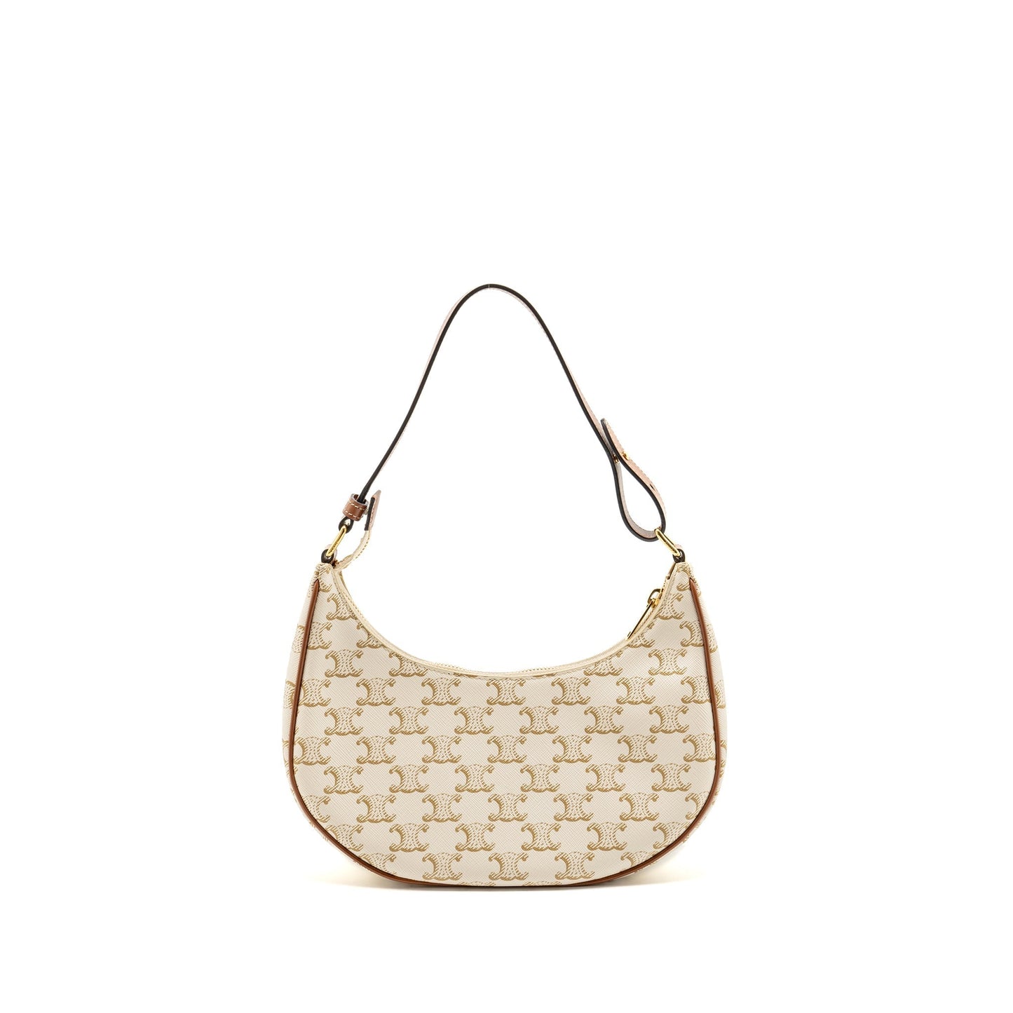 Purse Triomphe Calfskin Handbag Canvas White Travel Bag