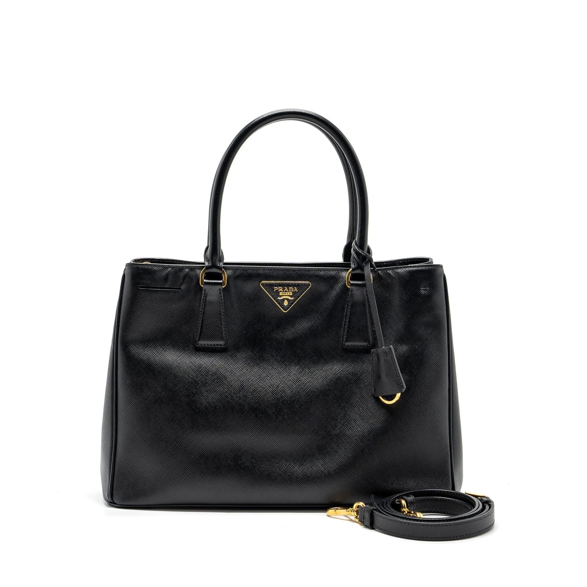 Prada Saffiano Tote Purse Handbag Leather Black Tote Bag Black Handbag