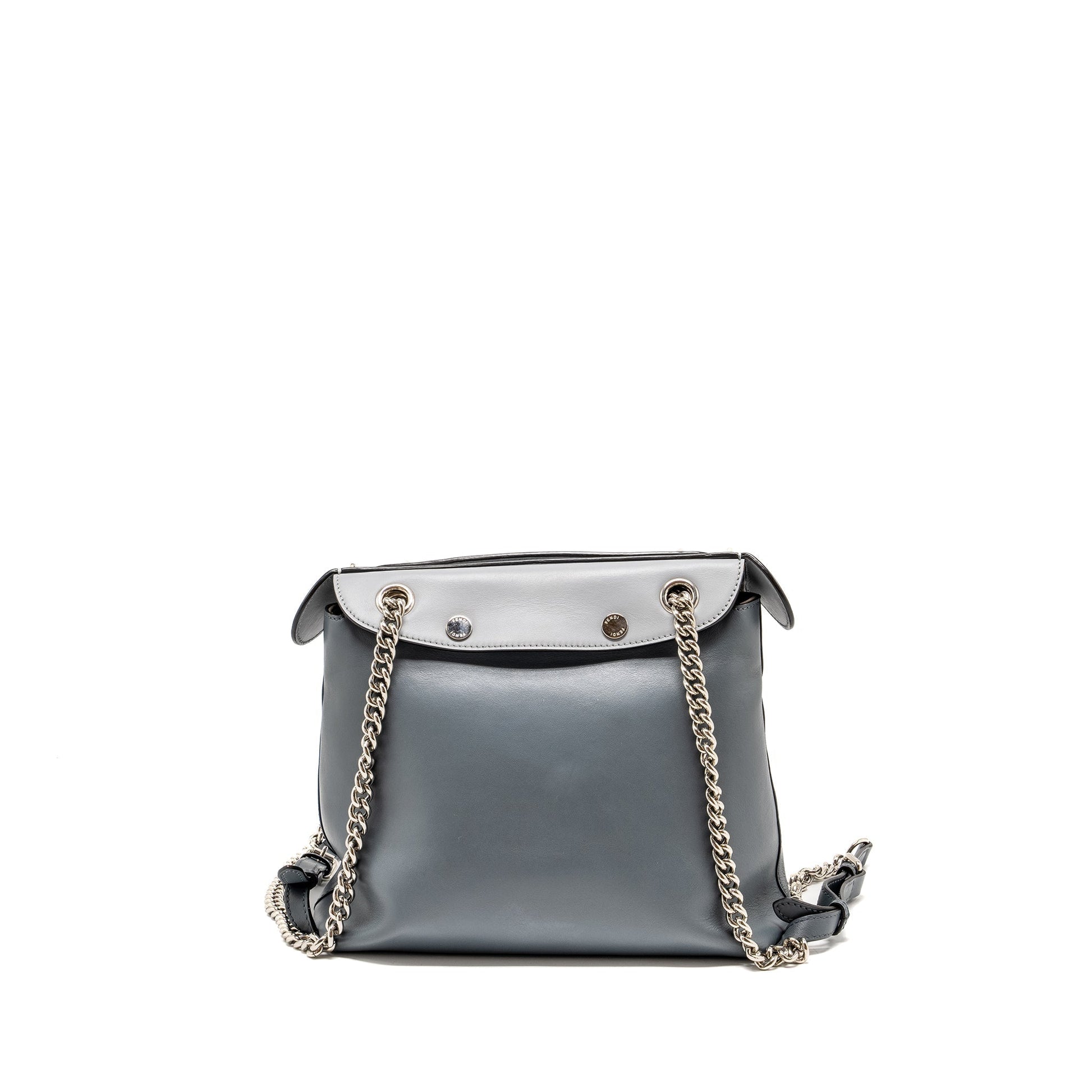 Fendi Flowerland Way Purse Calfskin Grey Multicolour Hardware Gray Mini Shoulder Bag