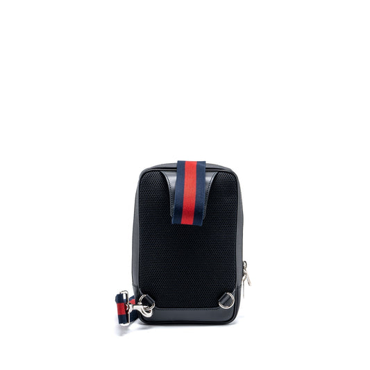 Gucci Sling Backpack Supreme Shw Canvas Black Crossbody Bag