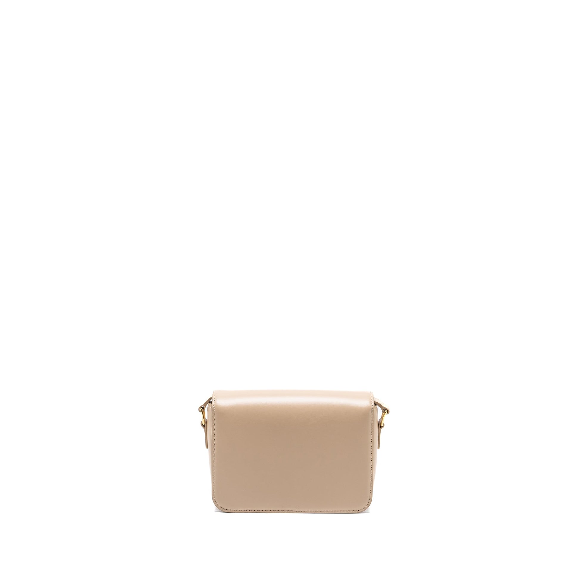 Celine Teen Triomphe Purse Calfskin Light Handbag Beige Travel Bag