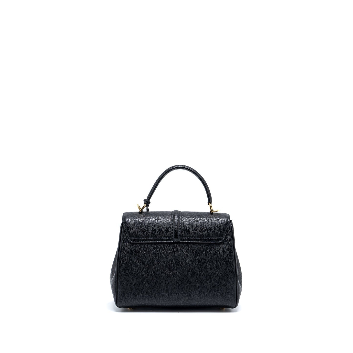 Celine Purse Grained Calfskin Handbag Black Small Travel Bag