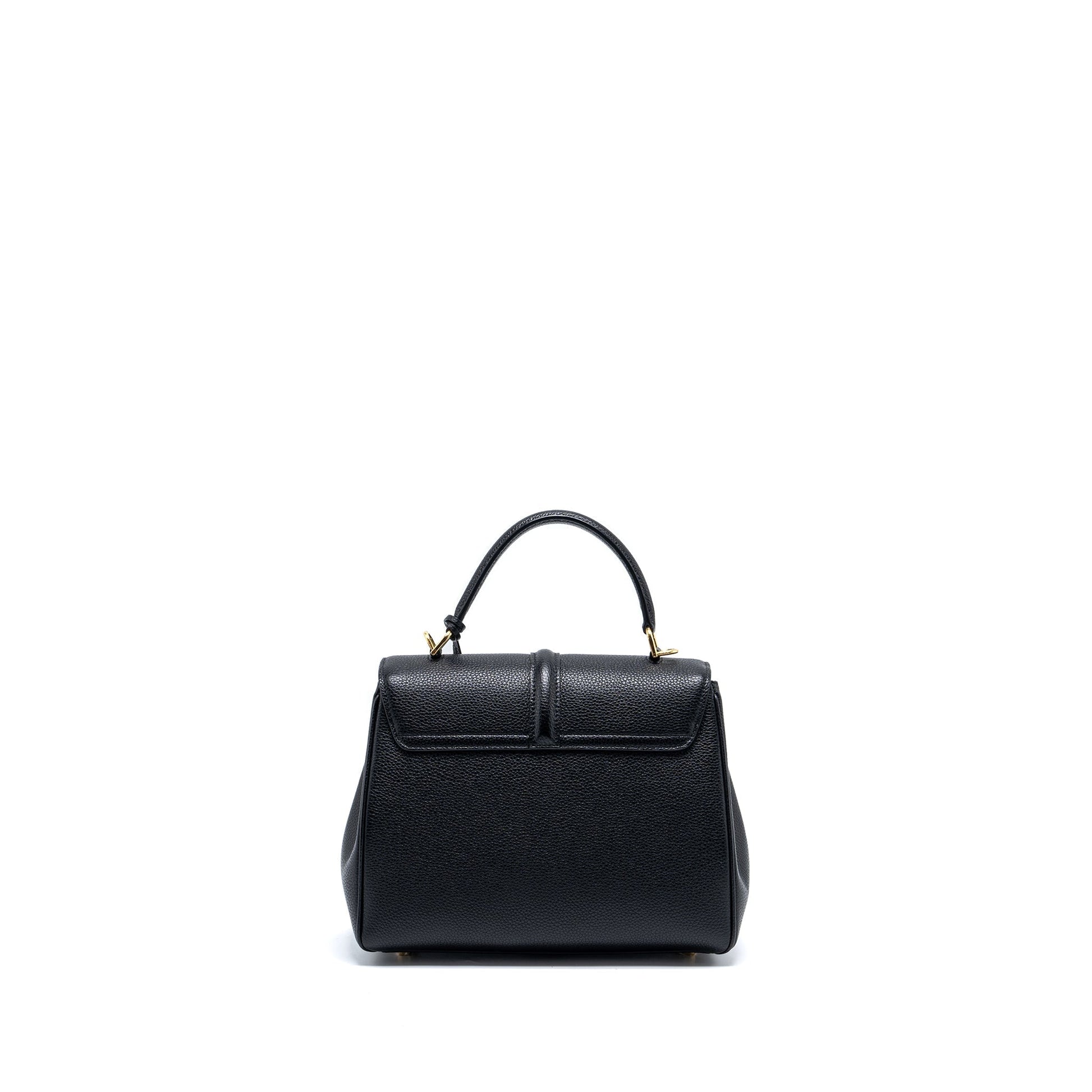 Celine Purse Grained Calfskin Handbag Black Small Travel Bag