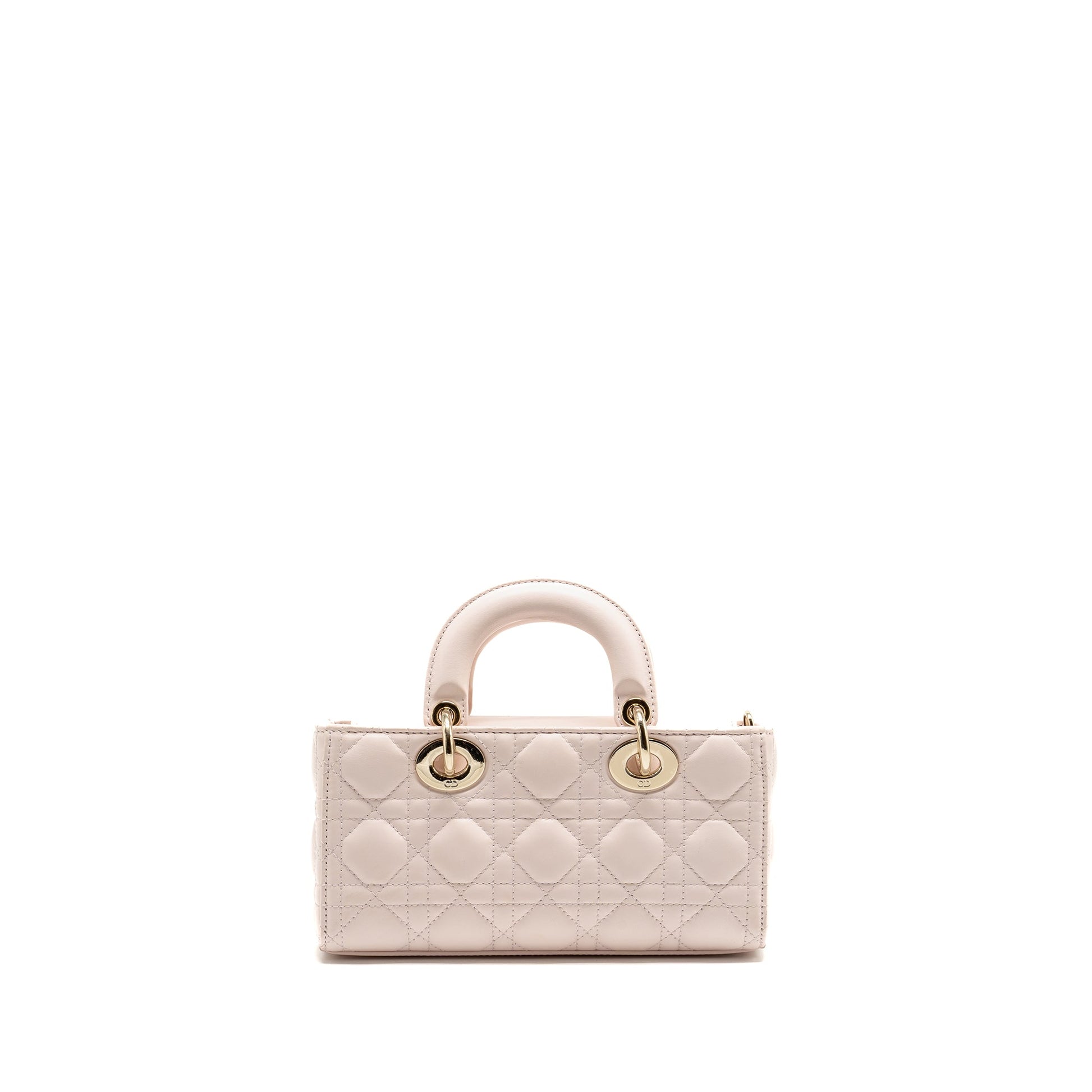 Dior Lady D Joy Purse Cannage Lambskin Powder Pink Small Travel Bag