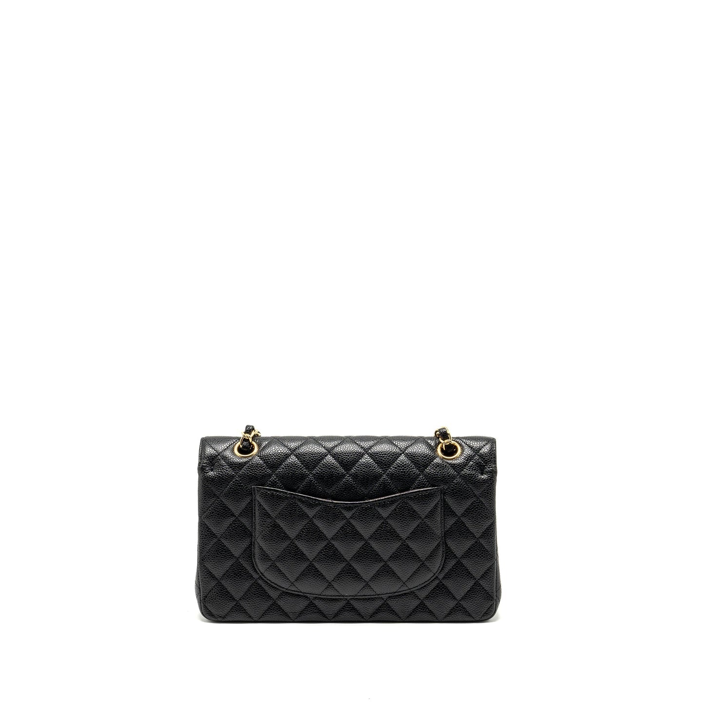 Chanel classic Double flap caviar GHW Black Shoulder Bag Ghw 18