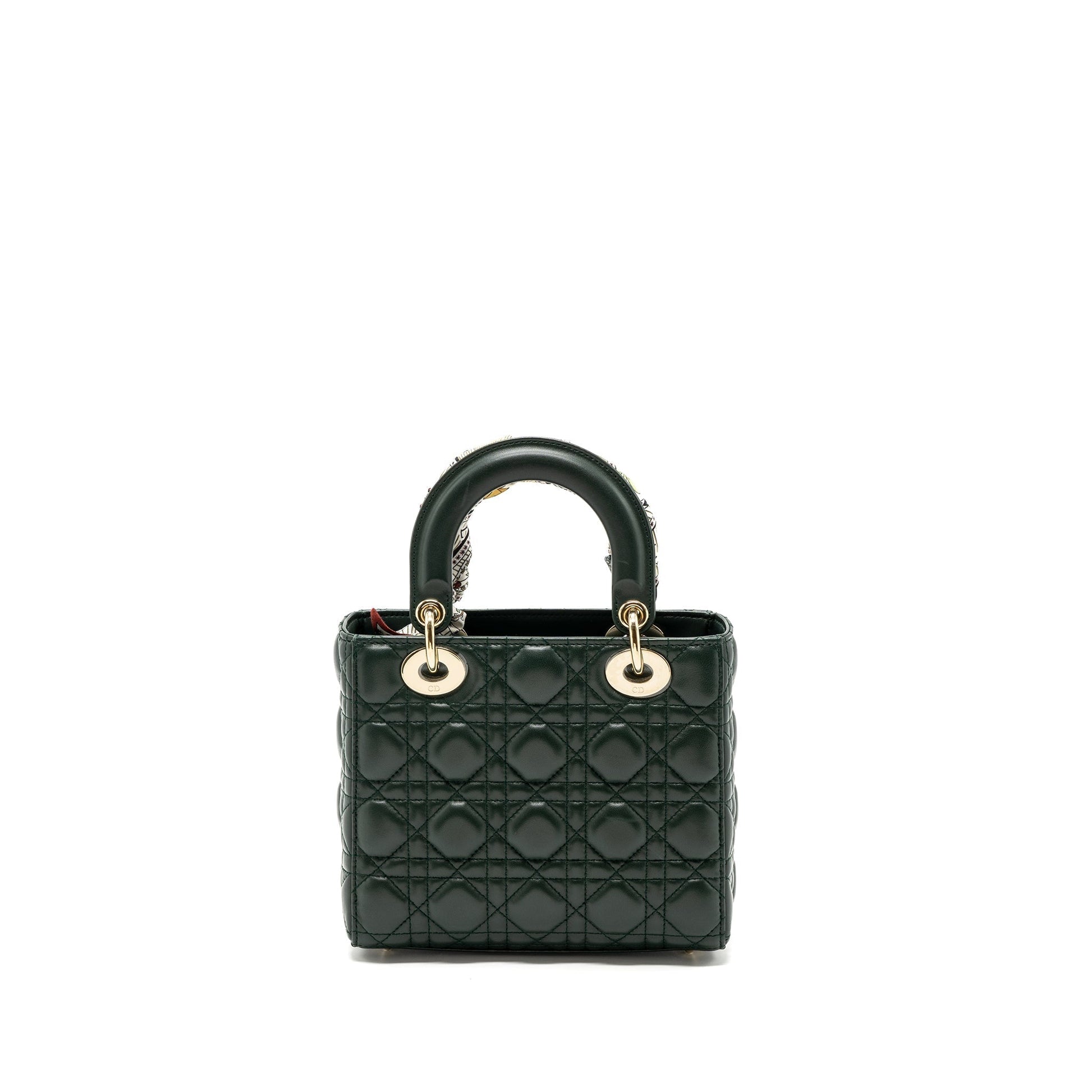Dior Lady My Abc Purse Lambskin Dark Handbag Green Small Travel Bag