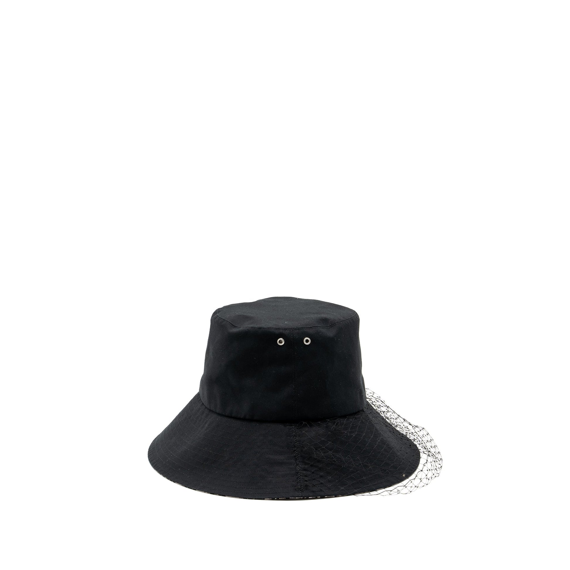 Dior Size Teddy D Brim Hat With Veil Black Large Travel Bag