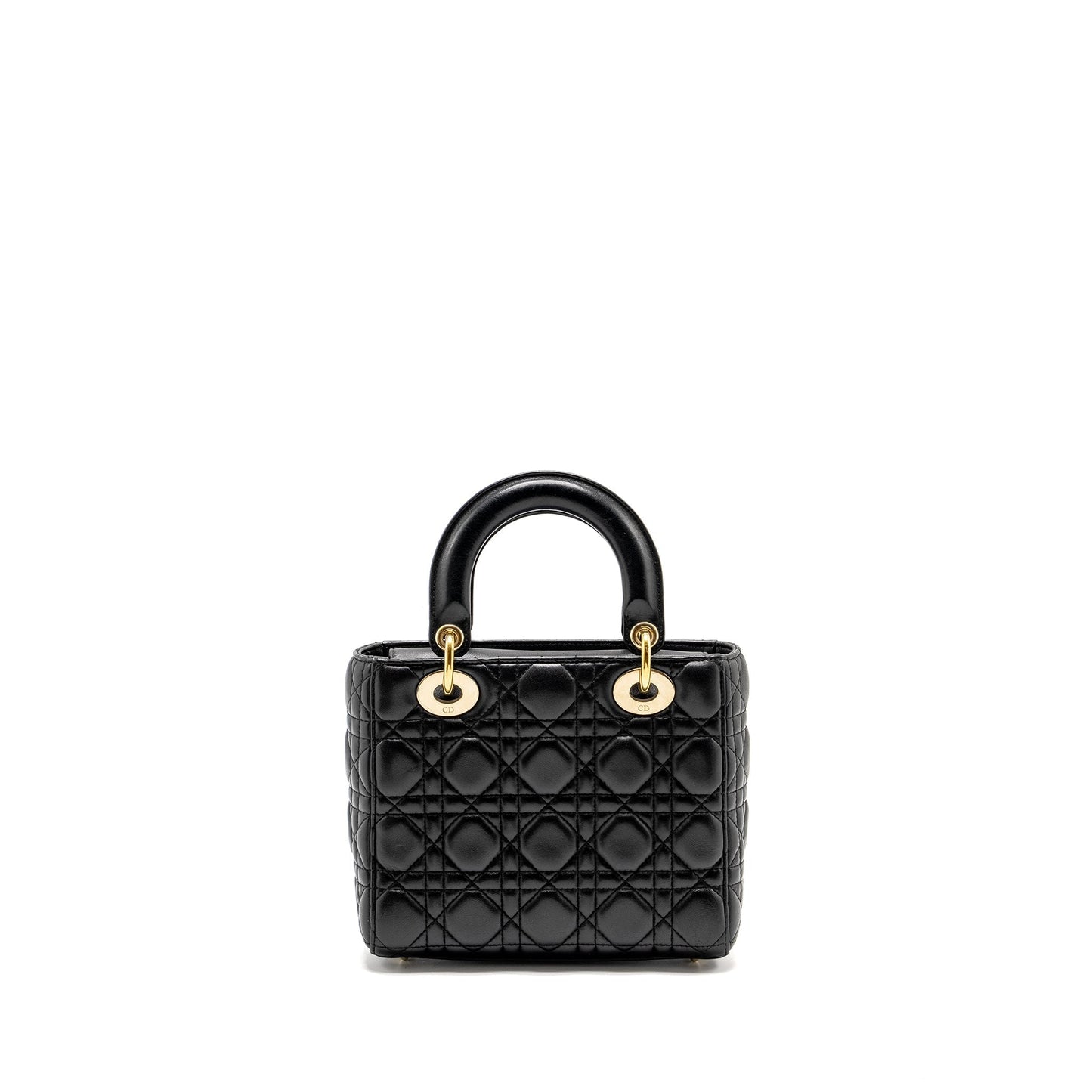 Dior My Lady Lambskin Handbag Black Small Travel Bag 3