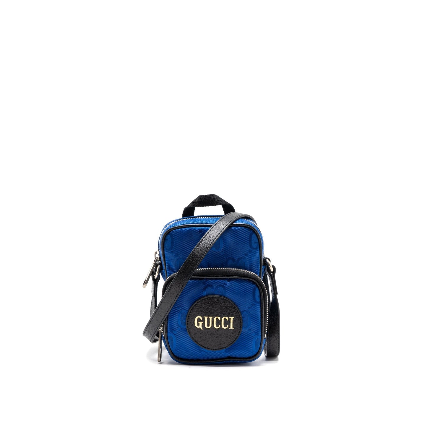 Gucci Off The Grid Crossbody Bag Fabric Multicolour Leather Blue