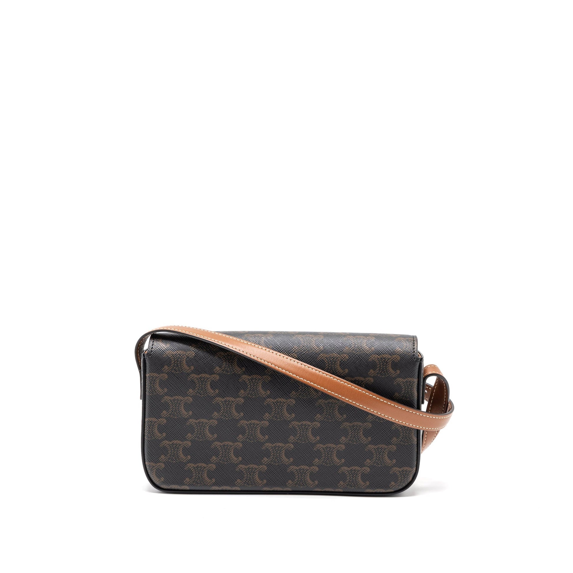 Celine Triomphe Purse Calfskin Triomphe Multicolour Handbag Canvas Brown Travel Bag