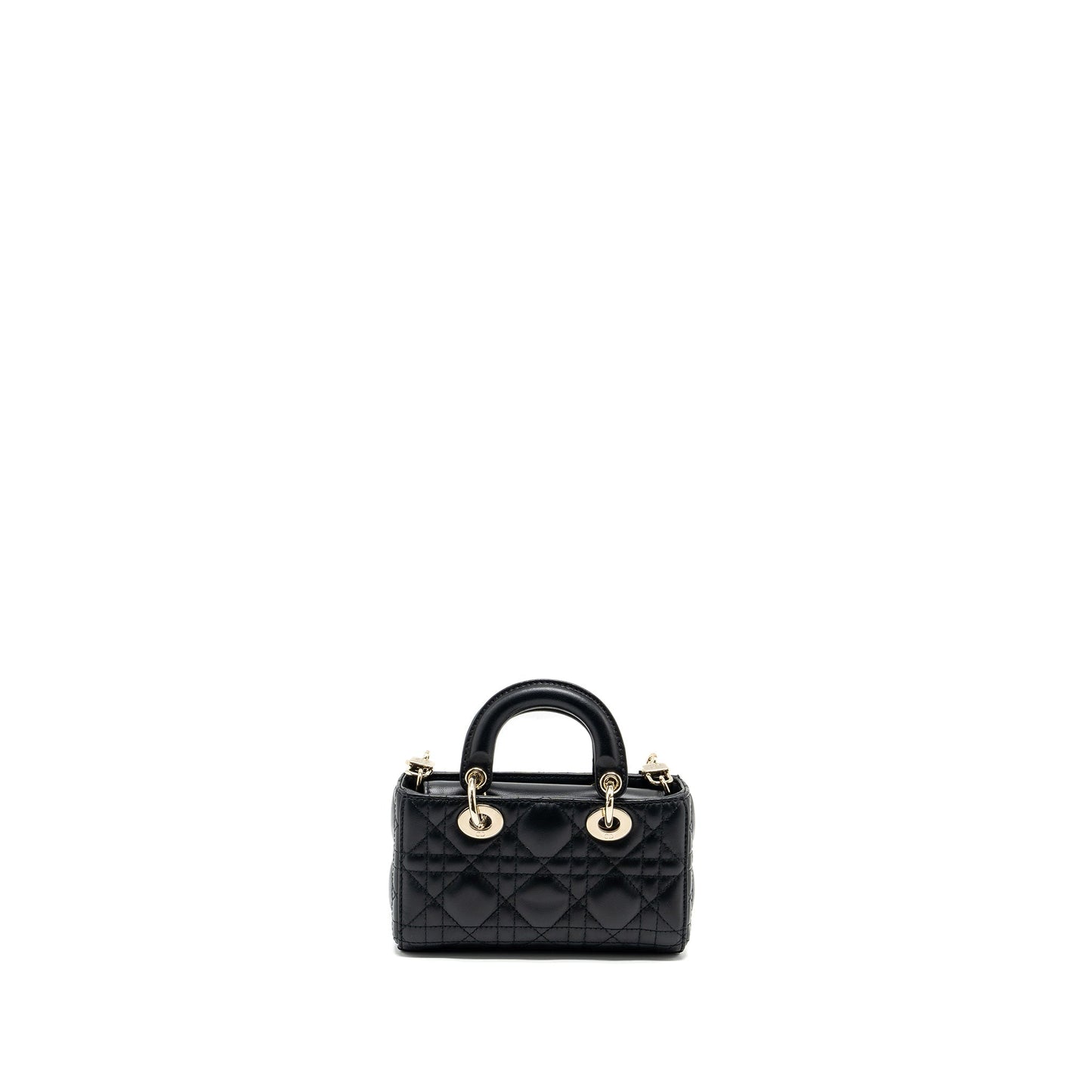 Dior Lady D Joy Micro Purse Lambskin Handbag Black Travel Bag