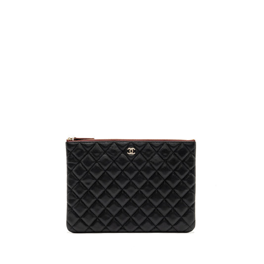 Chanel Classic O- Caviar GHW Black Clutch Bag