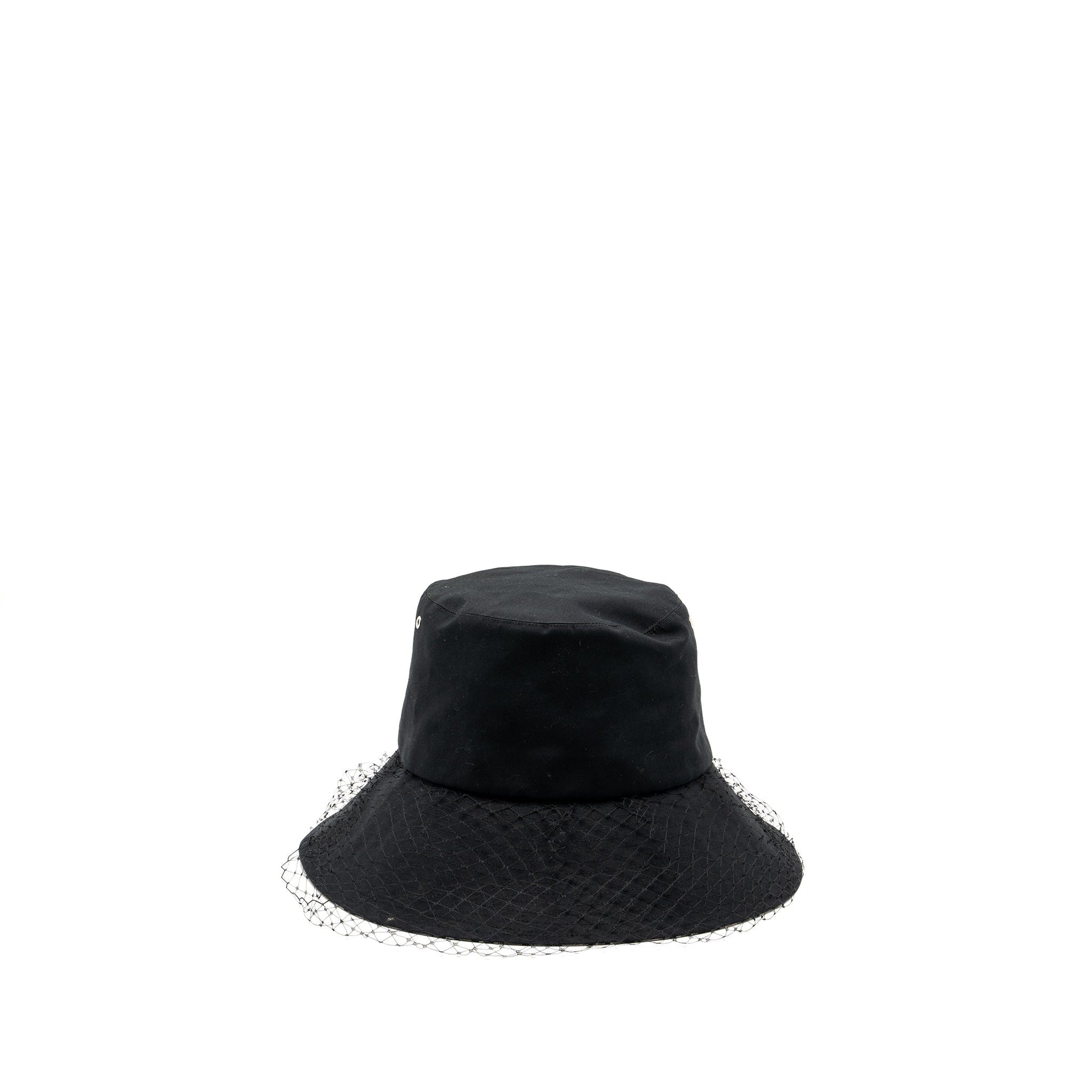 Dior Size Teddy D Brim Hat With Veil Black Large Travel Bag