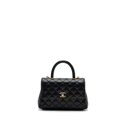 Chanel coco handle caviar LGHW microchip Black Small Handbag Microchip 12