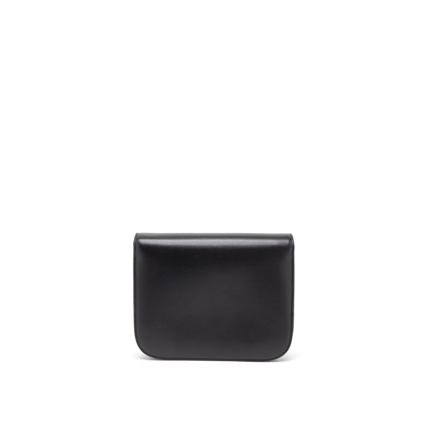 Celine Classic Box Calfskin Brushed Handbag Black Medium Travel Bag