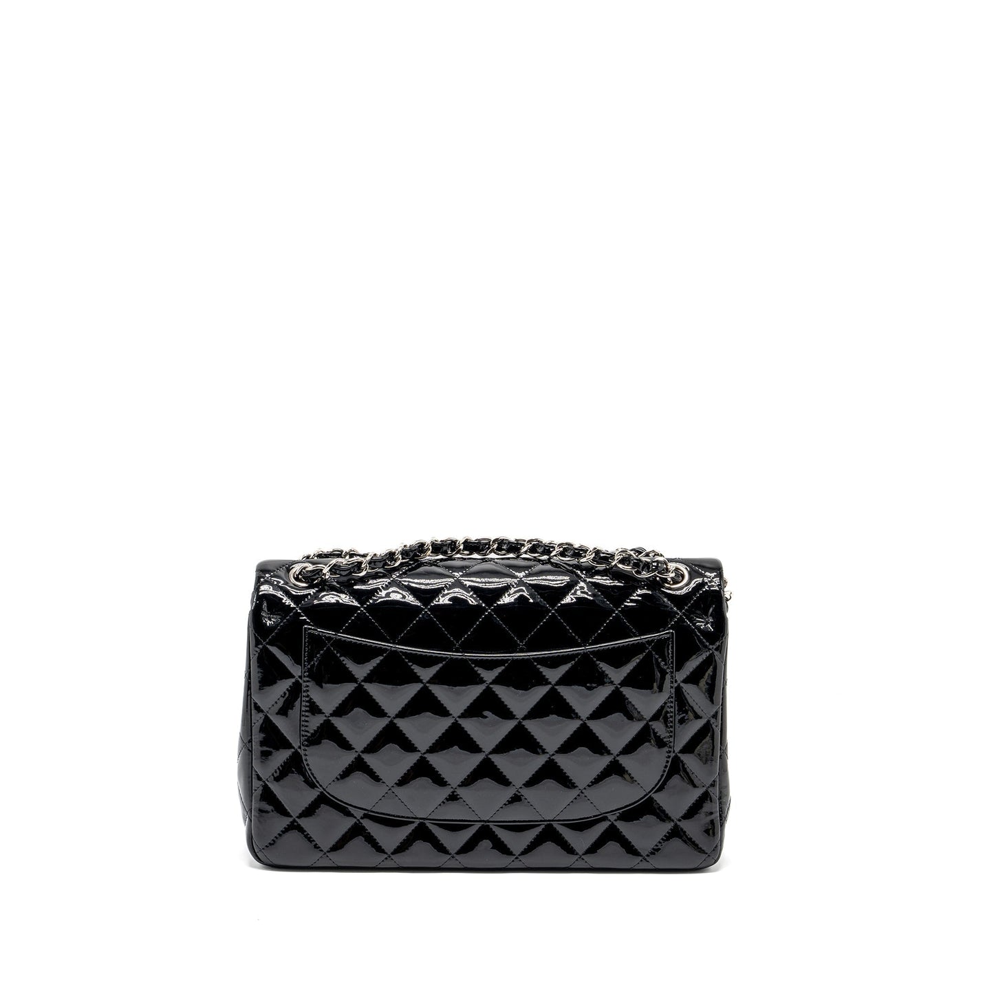 Chanel Jumbo Classic Double Flap Patent SHW Black Shoulder Bag