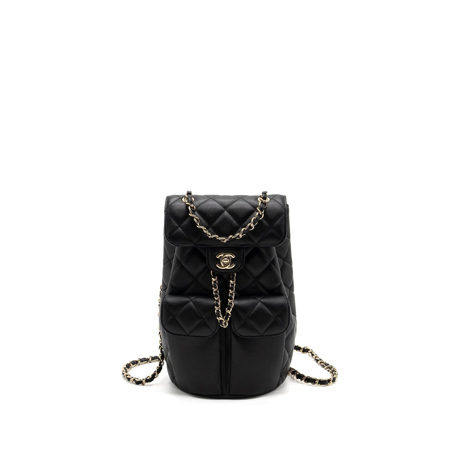 Chanel 22s backpack caviar LGHW Microchip Black