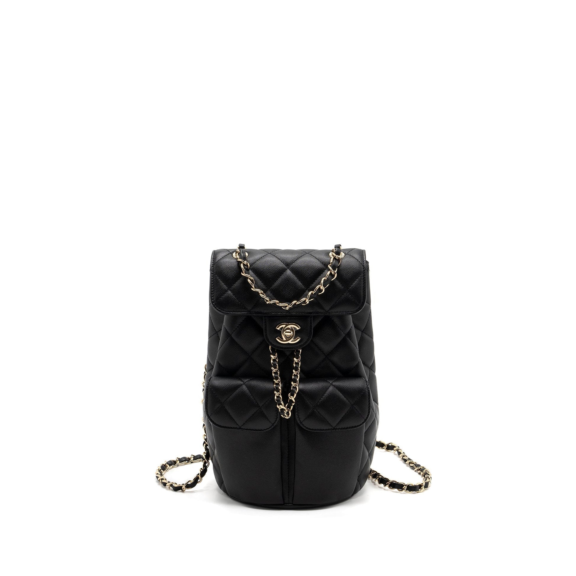 Chanel 22s backpack caviar LGHW Microchip Black