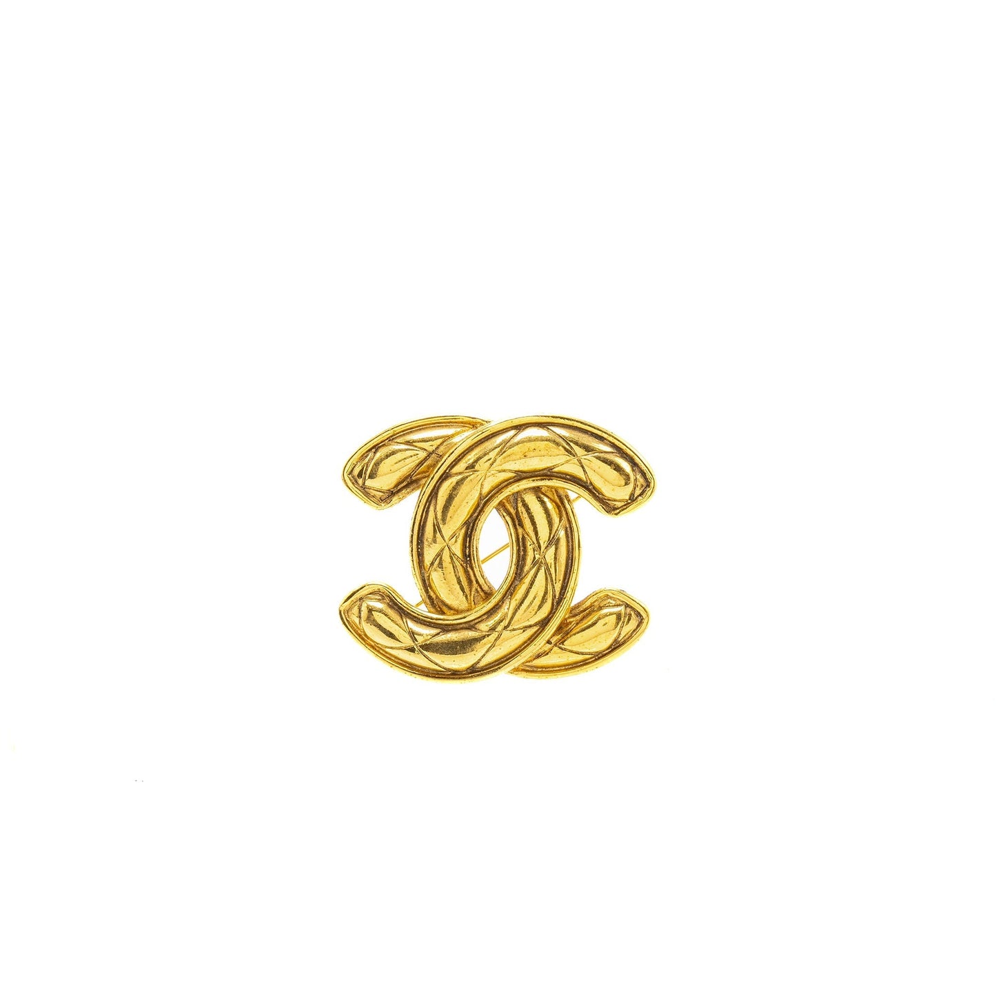 Chanel quilted CC logo Brooch model TOne Gold Handbag