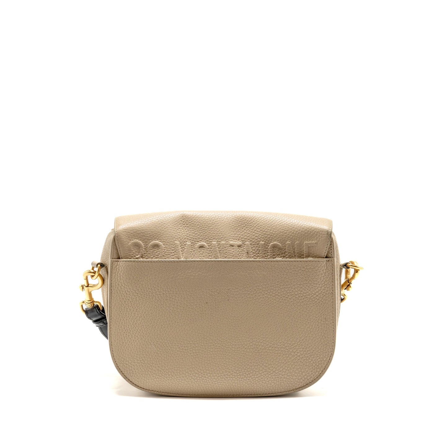 Dior Bobby Purse Grained Calfskin Handbag Beige Large Travel Bag