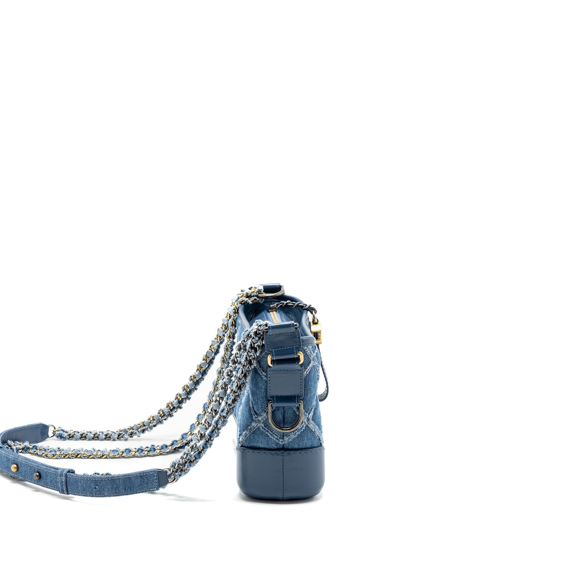 Chanel Gabrielle Hobo Denim GHW Blue Small Shoulder Bag